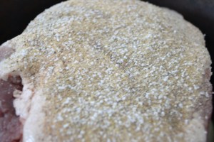 venison roast end, quail ingredients, pork roast 009