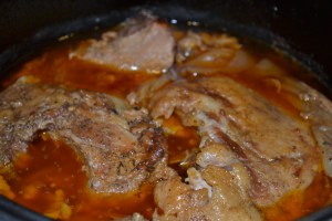 venison roast end, quail ingredients, pork roast 020